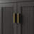 Vicky 36" Modern Black Single Bathroom Vanity With Integral White SMC Sink And Gold Hardware