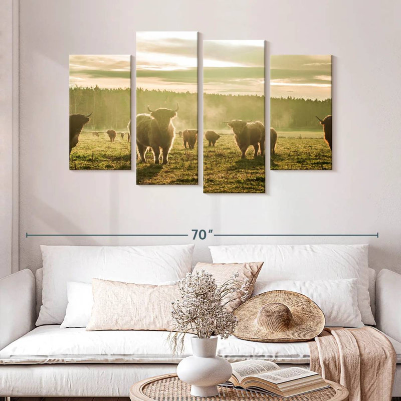 Brampt Misty Highland Cattle, 32" H x 52" W