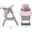Pink Multi - Functional Feeding Seat With Belt, Silent Lockable Wheels, 5 Level Adjustable System, Pp Material, And Easy Clean Pad For Living Room Use Dining-1015615706