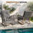 3-Piece Oversized Outdoor Rocking Chair Set with Cushions and Glass-Top Side Table-707904652