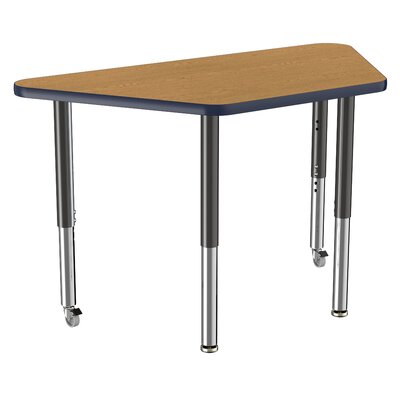 Trapezoid T-Mold Adjustable Height Activity Table with Super Legs -  Factory Direct Partners, 10069-OKBK