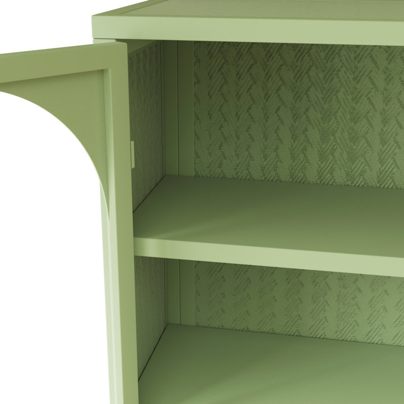 Borrello Metal Bathroom Cabinet, Green 1