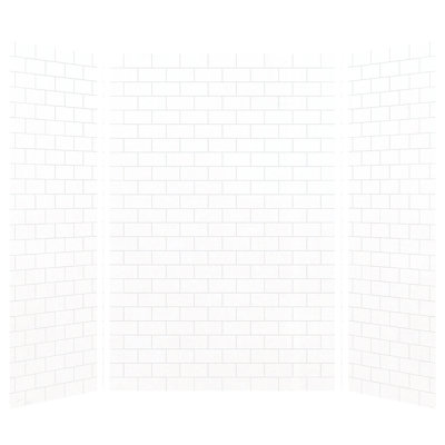 SaraMar 60'' W 36'' D 96'' H Glue Up Solid Surface Wall