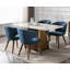 Chaises de salle à manger de style Mid-Century rembourrées à oreilles courbées-541712727