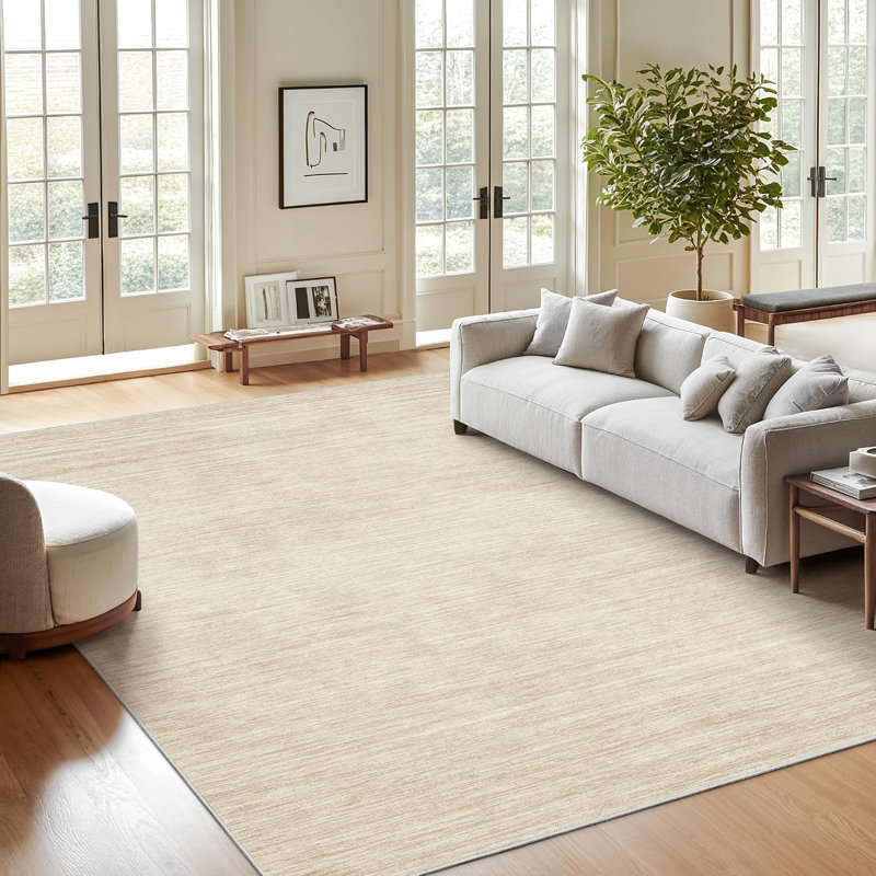 Tapis lavable Valenrug 152 x 213 cm, tapis moderne imprimé résistant aux taches à poils courts avec envers antidérapant