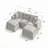 Boneless U Shape Modular Sectional Sofa, 3-Seater Cloud Couch With Ottomans-81841971