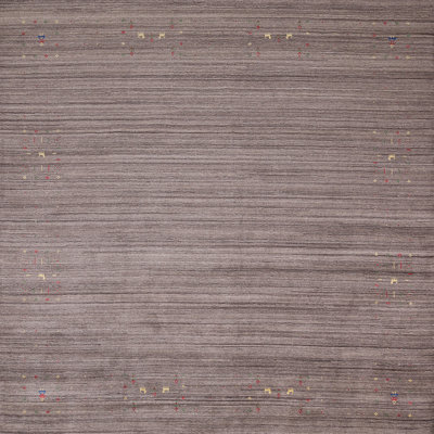 Tapis rayé carré Gabbeh 8 x 8
