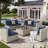 7 Pieces  Design-Oriented Rattan Patio Conversation Sets With Cushions-1750432427