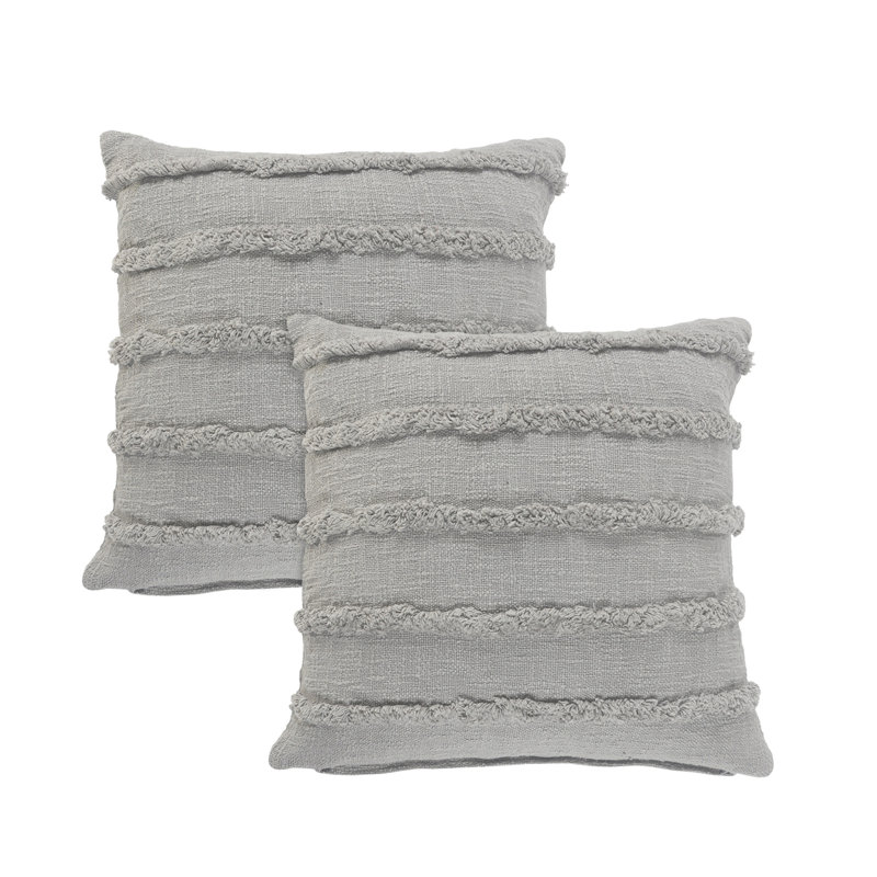  Coussin à volants, gris