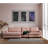 Stylish Corner Sofa, Pink Fabric, 59.1 x 130.0 x 35.4 inches | Beech Wood & Chipboard Frame, 100% Polyester, Dry-Cleanable | 28 DNS Soft Foam & Spring Support | Elegant Design with Walnut Legs for Modern Living Rooms-90667731