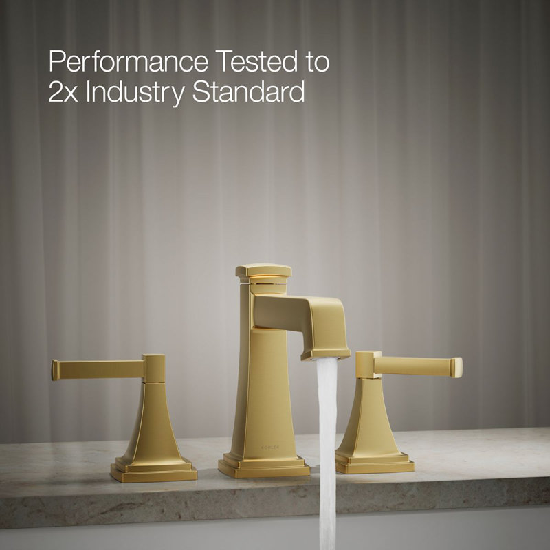 Riff Bath Faucet Trim With Diverter Spout, Vibrant Brushed Moderne Brass