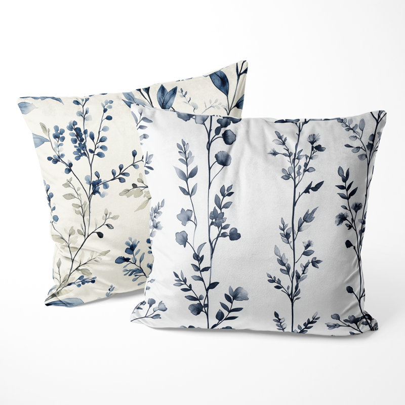 Coussin Toile - Botanical Toile Country Farmhouse, H 20 po x l 20 po