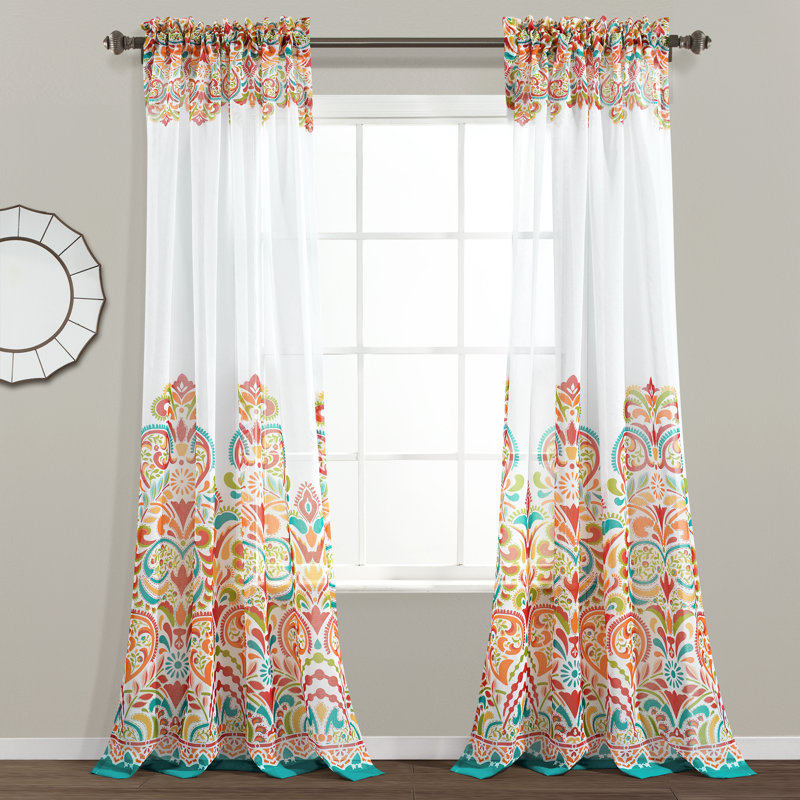 Clara Polyester Sheer Curtain Pair