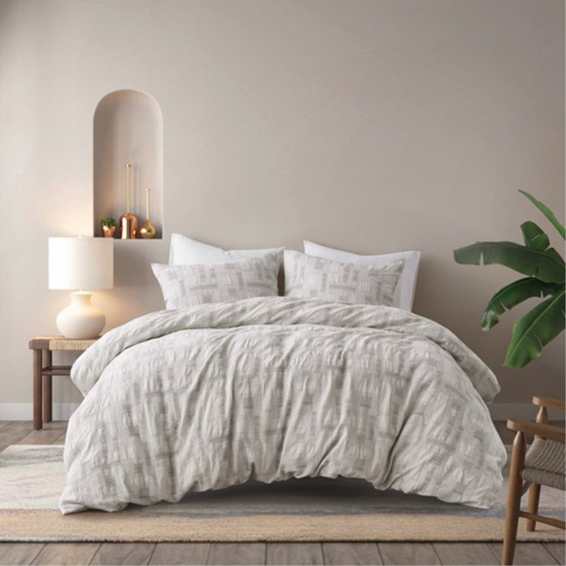 Ensemble de housse de couette en jacquard de coton 3 pièces