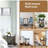 Set Of 2 2-Tier Modern Small Round Side Table With Storage Shelf For Small Space-140334666