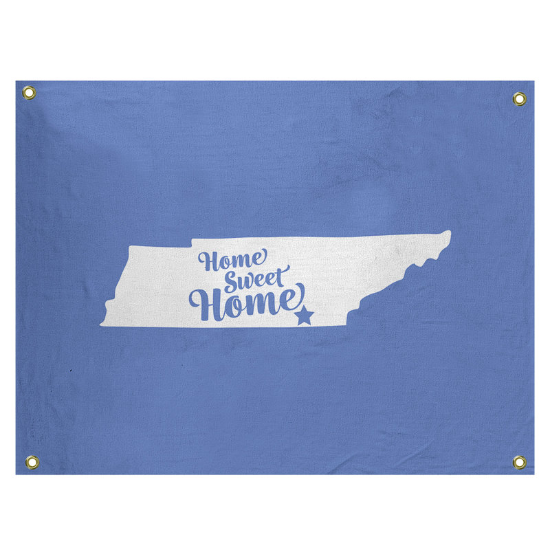 Tapisserie murale chattanooga doux pour la maison, H 26 po x l 36 po, Bleu