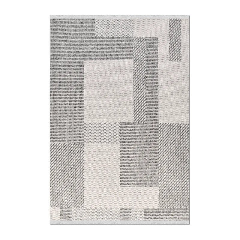 Cotton Abstract Indoor Rug, Rectangle 3'3" x 6'7"
