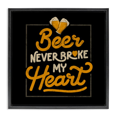 Cadre flottant «Beer Never Broke My Heart» par EduEly Designs