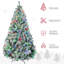 Grand sapin de Noël artificiel pré-éclairé avec 1149 branches enneigées, 550 lumières DEL blanc chaud ou coloré, base en acier-871743804