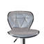 Ensemble de 2 tabourets réglables à hauteur réglable en argent