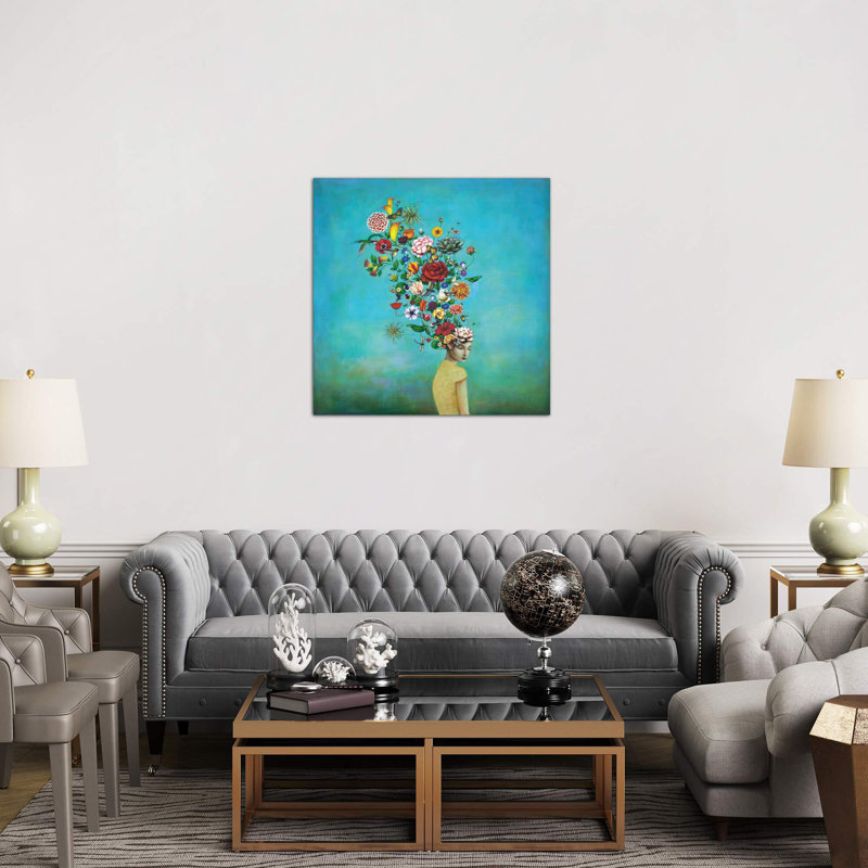 A Mindful Garden by Duy Huynh - Painting on Canvas, 45.72 cm H x 45.72 cm W x 1.91 cm D, No Frame