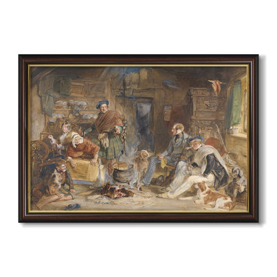 Highland Hospitality, 1832-John Frederick Lewis-Custom Framed Canvas