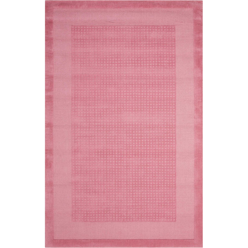 Tapis rose fait à la main Tressa, Rectangle 3 pi 6 po x 5 pi 6 po