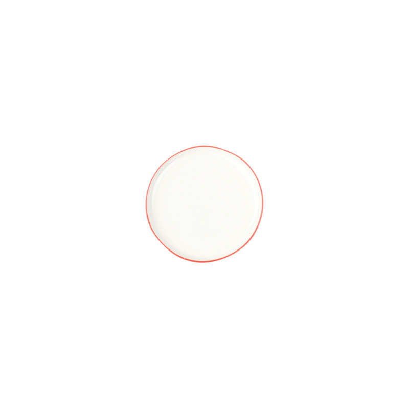Abbesses Bread and Butter Plate, White/Red