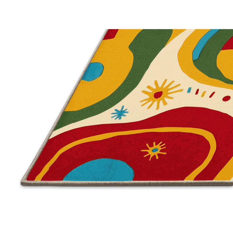 Feisty Glow Rug, Square 6'