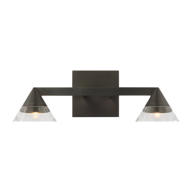 Midrand LED Vanity Light, Bronze, 2, 5" H x 14.7" W x 5.7" D