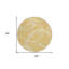 Tapis intérieur rond lavable abstrait doré et ivoire 8 pi
