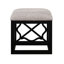 Bureau et tabouret 3 pièces, finition noire, bureau roulant avec 2 prises de recharge pour tabouret intérieur, noir, ports-117241217