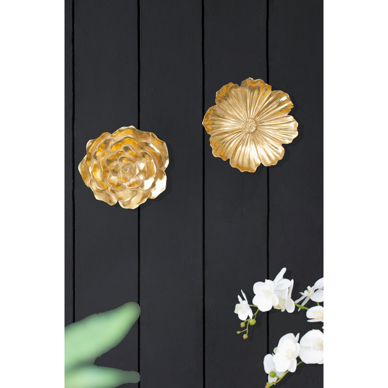 Accents muraux suspendus rose doré S / 2