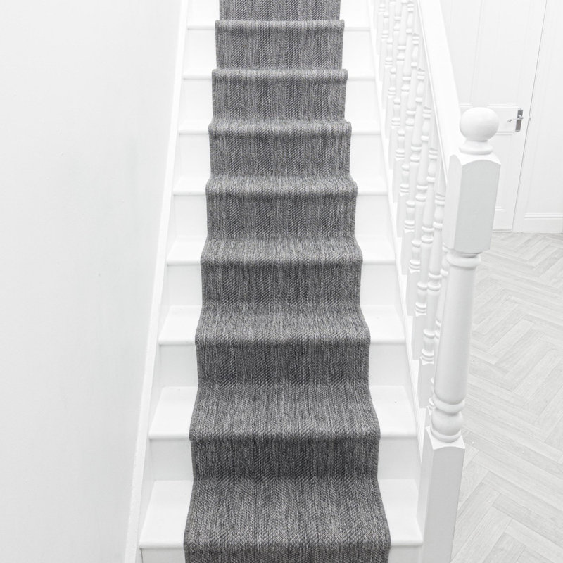 Stair Runner Striped Flatweave Area Rug, Runner 60 x 480 cm