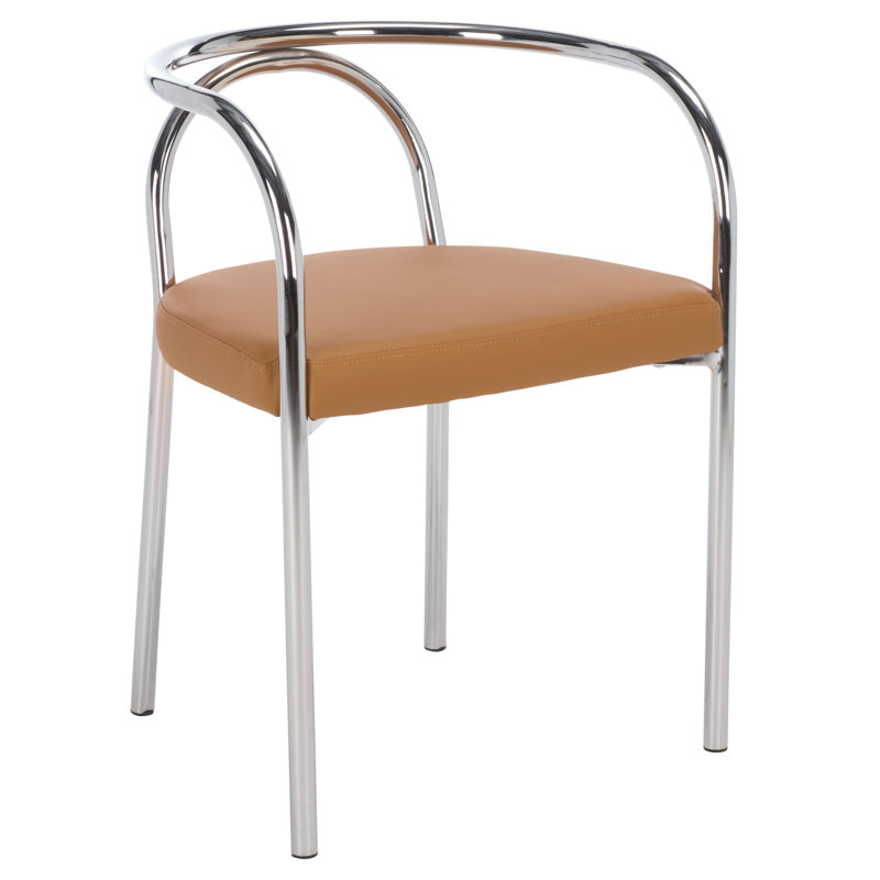 Chaise de salle à manger Nexus, Cognac / Chrome