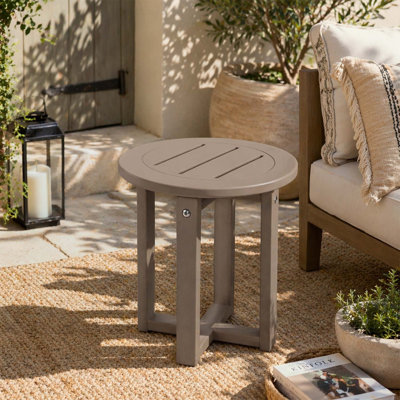 Table d'appoint d'extérieur compacte, durable et facile d'entretien pour le patio et le balcon