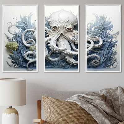 «Marine Life Octopus Magic Animals - Marine Art», ensemble d'art sur toile