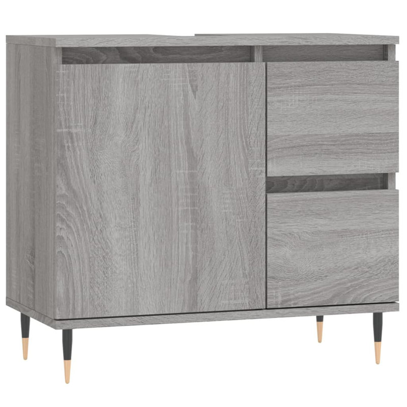 Brizia Bathroom Cabinet, Grey Sonoma