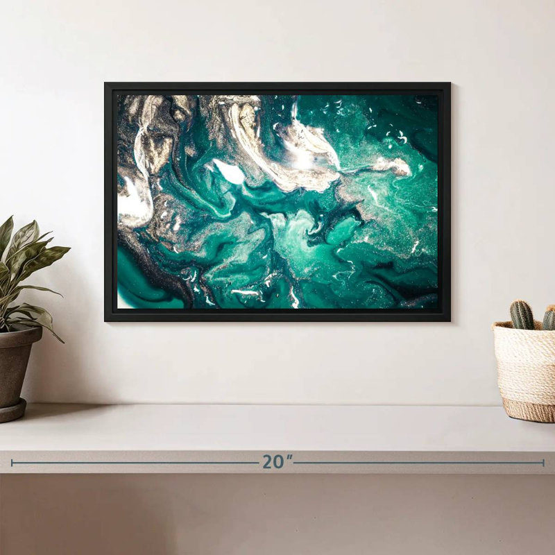 Avery Abstract Teal, 9" H x 13" W
