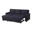 Canapé-lit modulaire réversible en tissu tissé avec méridienne de rangement-1189428141