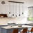 60-Watt 5 Light Matte Black Cluster Pendant Light for Kitchen Island with Clear Glass Shade and 10"-55" Height-117567413