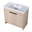 Meuble-lavabo sur pied 36 po avec lavabo et porte en résine blanche - Accessoire fonctionnel 36 po-1682844869