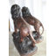 Paire de statues Lions en bronze de la collection Nifao 58 po x 30 po x H 62 po