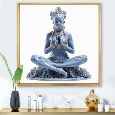 «Blue Yogini Elegant Grace Elevating Spirit» sur impression sur toile