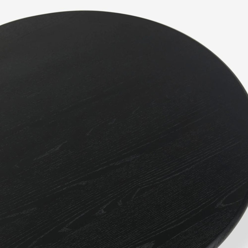 Medieval oval coffee table, Black