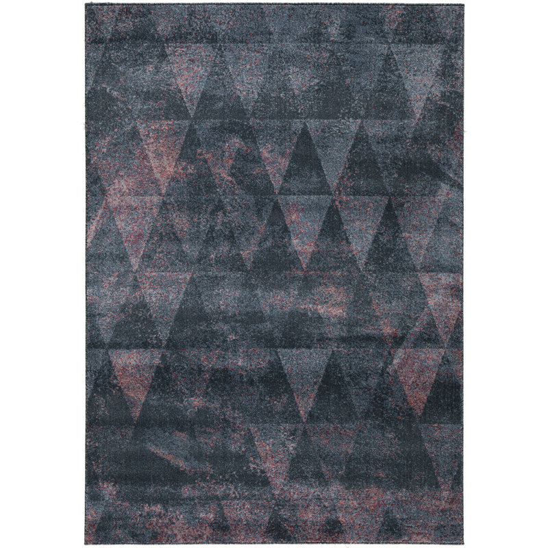 Estes Soft Low Pile Anthracite Rug, Rectangle 80 x 150cm