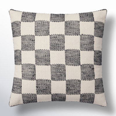 Checkered Cotton Throw Pillow