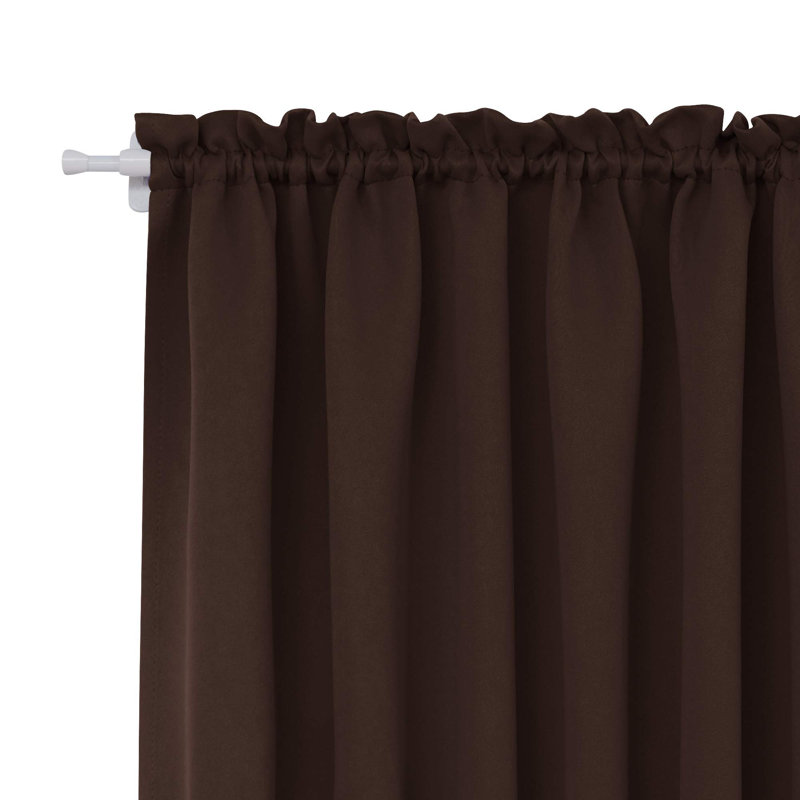 Penryn Room Darkening Curtain Single Panel, 54" W x 40" L, Chocolate