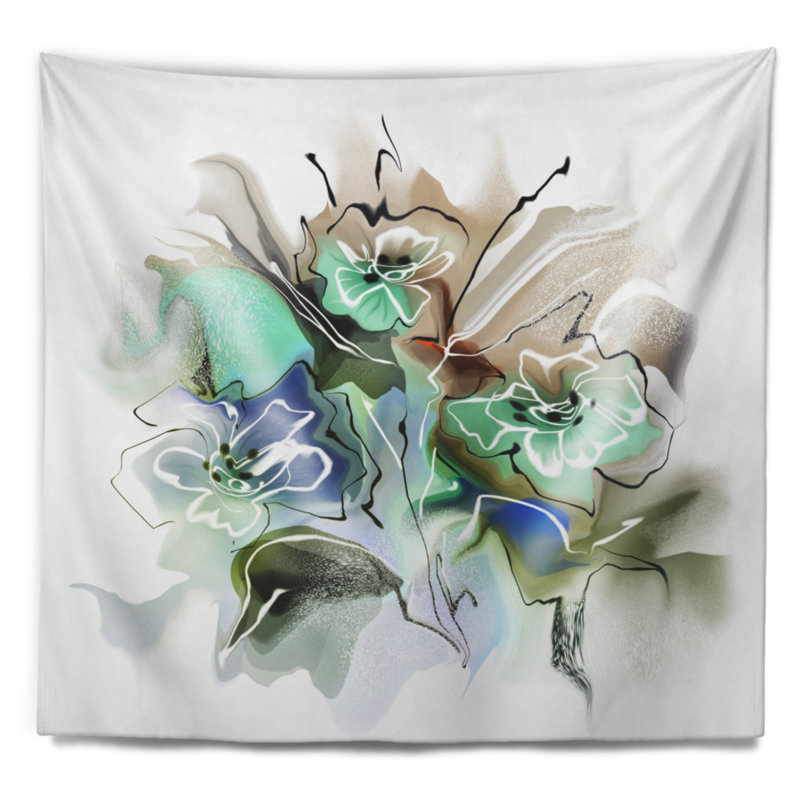 Tapisserie aquarelle texturée, H 68 po x l 80 po