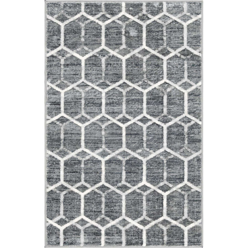 Clidy Abstract Indoor Rug, Rectangle 3'3" x 5'3"
